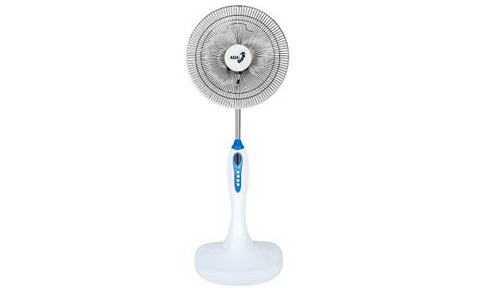 Quạt đứng Asia D16018 màu xanh coban có kiểu dáng cao ráo