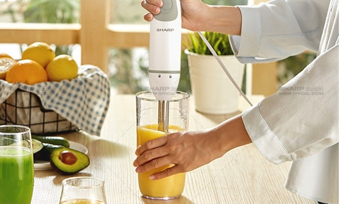 Máy xay sinh tố cầm tay Sharp EM-H076SV-WH