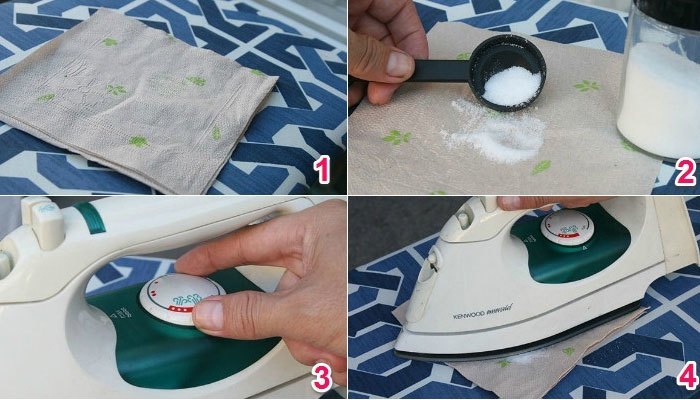 Vật liệu nhà nào cũng có là muối ăn sẽ giúp bạn làm sạch bề mặt bàn ủi nhanh chóng