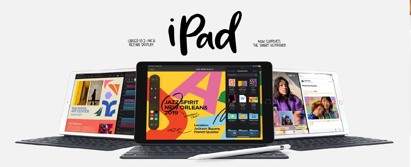 Máy tính bảng iPad 10.2 inch Wifi 128GB MYLE2ZA/A Bạc (2020) - Thiết kế đặc trưng cùng kim loại thân thiện với môi trường