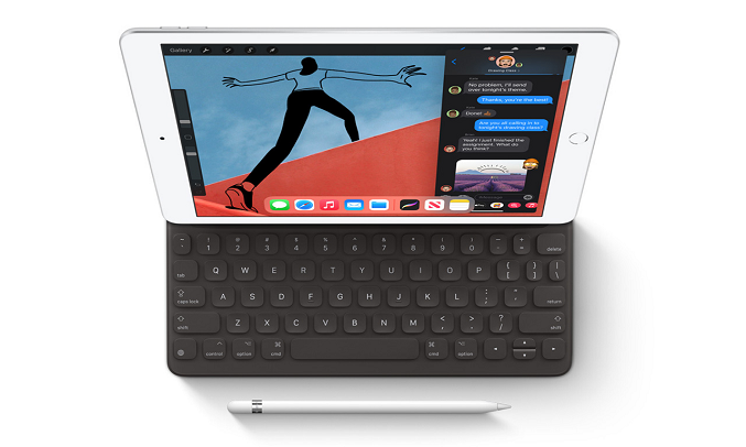 Máy tính bảng iPad 10.2 inch Wifi 32GB MYLC2ZA/A Vàng (2020) - 8.990.000đ 8 Máy tính bảng iPad 10.2 inch Wifi 32GB MYLC2ZA/A Vàng (2020) - Hỗ trợ bút Apple Pencil và Smart Keyboard