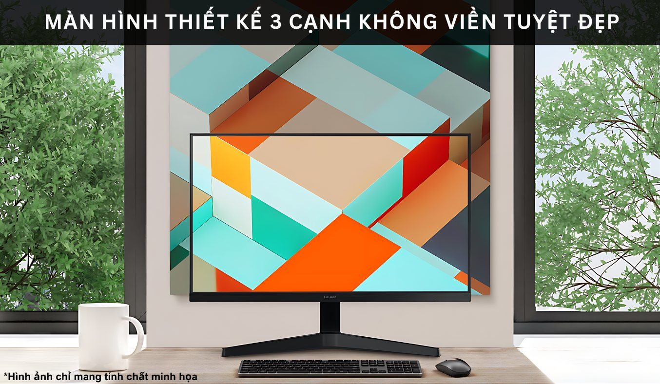 Màn hình Samsung 22 inch LS22C310EAEXXV thiết kế 3 viền không viền tuyệt đẹp