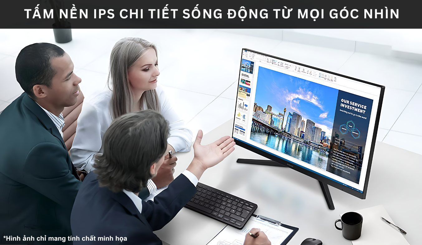 Màn hình Samsung 22 inch LS22C310EAEXXV Tấm nền IPS cho các chi tiết sống động từ mọi góc nhìn