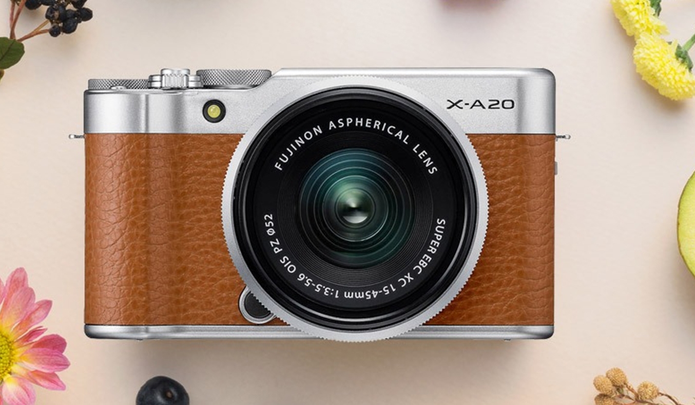 Máy ảnh Fujifilm X-A20 - Kit XC15-45mm Nâu thiết kế nhỏ gọn