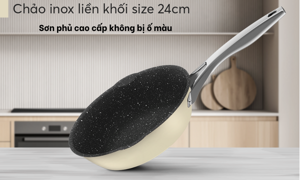 Chảo Inox liền khối Elmich Hera EL-8226 size 24cm