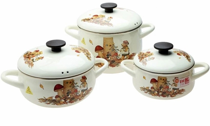 Bộ 3 nồi tráng men Fujihoro FTCV-3 an toàn sức khoẻ
