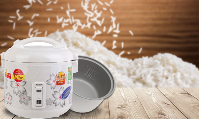 Lồng nồi phủ men chống dính của nồi cơm điện Sharp KS-N181ETV