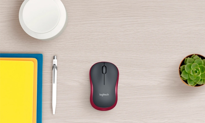 Chuột không dây Logitech M185 Đỏ - Thiết kế