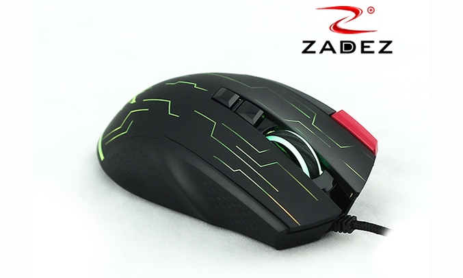 Chuột Gaming có dây Zadez GT-616M Đen - 9 phím chức năng tiện lợi