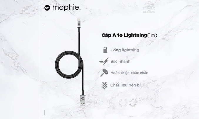 Cáp Lightning 1m Mophie 409903214