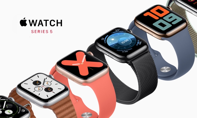 Apple Watch S5 GPS 40mm Vỏ nhôm Dây cao su đen - Tùy chỉnh với hàng trăm mặt đồng hồ.
