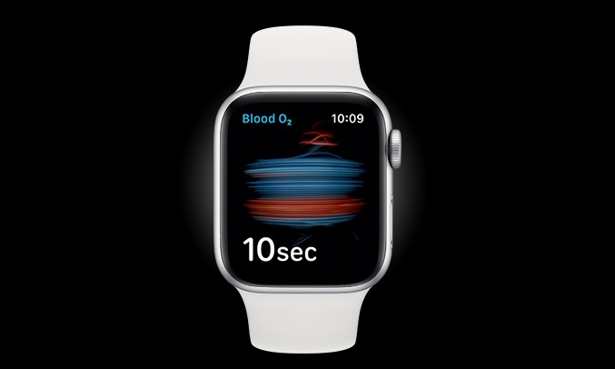 Apple Watch S6 GPS 44mm vỏ nhôm dây cao su Trắng - Đo nồng độ oxy trong máy
