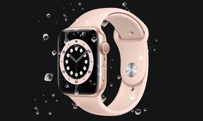 Apple Watch S6 LTE 40mm vỏ nhôm dây cao su Hồng - Chống nước 50m
