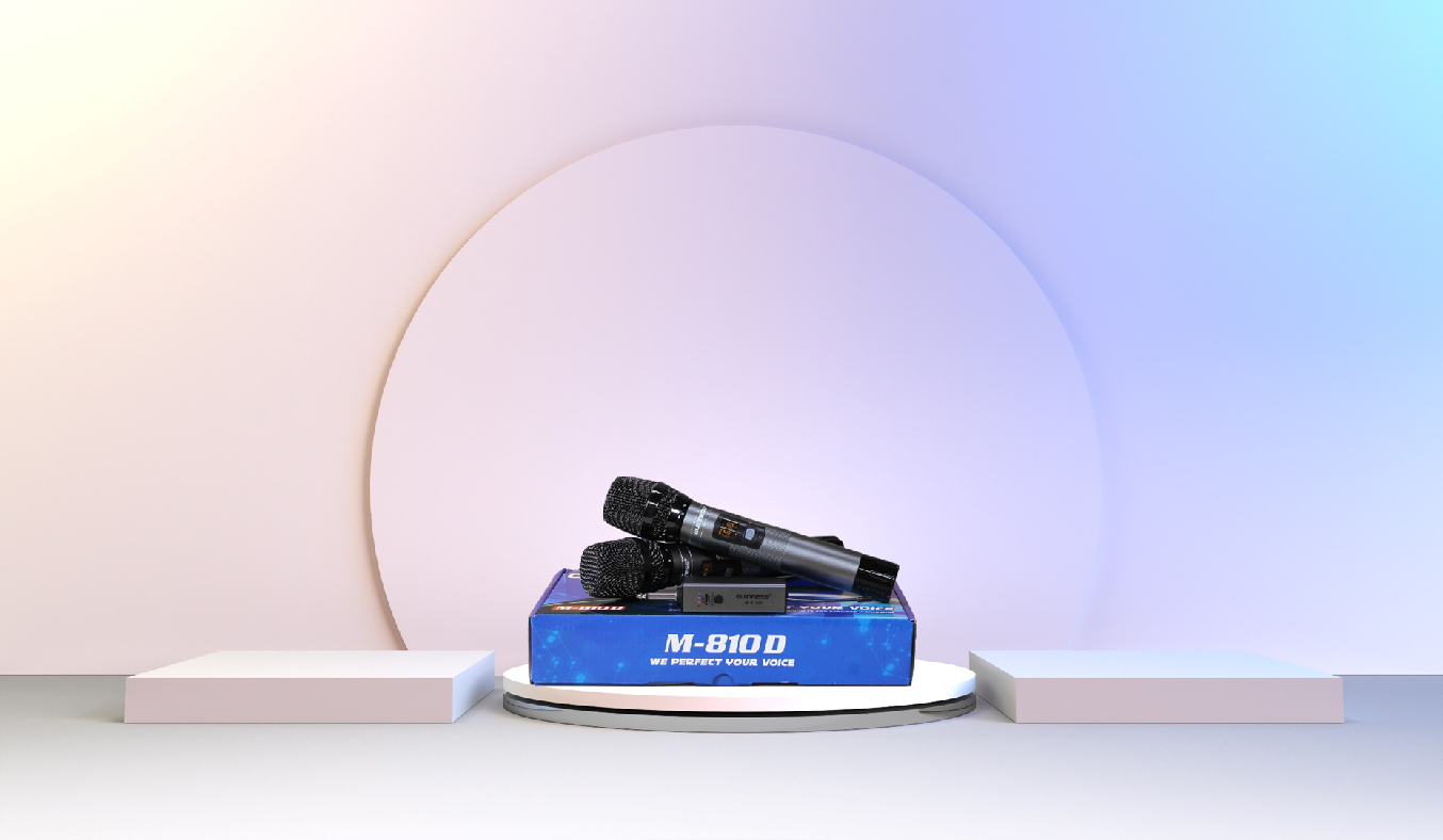 Micro không dây Guinness M-810D - thiết kế năng động thích hợp với nhiều không gian