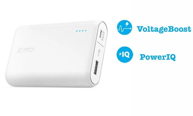 Pin sạc dự phòng Anker Powercore 10000mAh A1263 Trắng - Công Nghệ Sạc Nhanh