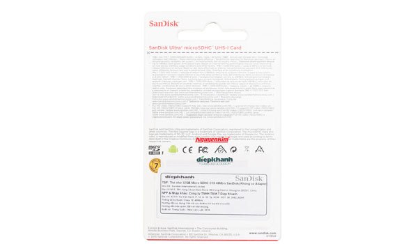 Thẻ nhớ MicroSD Sandisk Micro SDHC 32GB hỗ trợ quay phim chất lượng cao