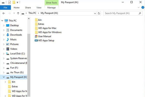 Để cài đặt các ứng dụng mặc định trên máy, ta chọn WD Apps Setup