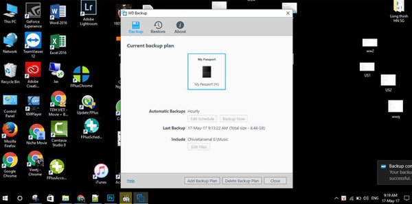 Để bắt đầu kế hoạch sao lưu mới, chúng ta có thể chọn Add Backup Plan. Như vậy, WD Passport đã giúp chúng ta sao lưu dữ liệu tự động theo thời gian đặt sẵn, hoàn toàn dễ dàng và thuận tiện