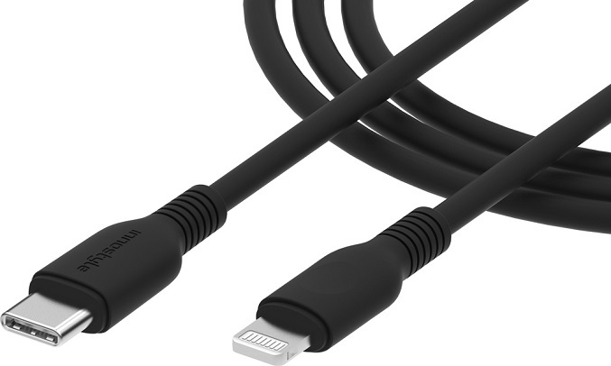 Cáp sạc USB-C to Lightning 1.2m Innostyle Jazzy J_ICL120 Đen - Tương thích với các thiết bị Apple