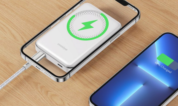 Sạc dự phòng Innostyle PowerMag Slim Trắng - sạc không dây