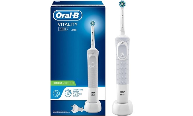 Bàn chải đánh răng điện Oral-B Vitality 100 CrossAction White D100.413.1 - Công nghệ làm sạch 2D