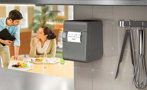 Máy in bill Epson T82 II kiểu dáng nhỏ gọn, linh hoạt vị trí