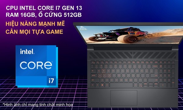 Laptop Dell Gaming G15 5530 i7-13650HX/16GB/512GB/Win11 (I7H165W11GR4060)