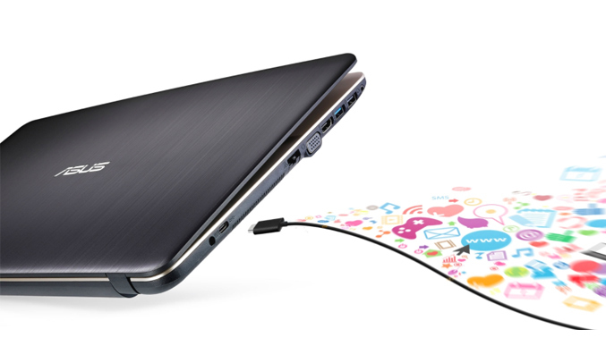 Máy tính xách tay Asus VivoBook Max X541UA (GO1345) đầy đủ kết nối