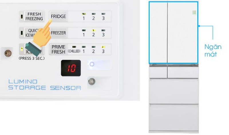 Hướng dẫn sử dụng tủ lạnh Panasonic điều chỉnh nhiệt độ ngăn làm lạnh