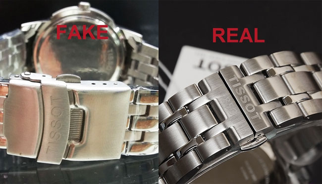 Nhận diện đồng hồ thật qua tên thương hiệu khắc tại khóa cỗ máy