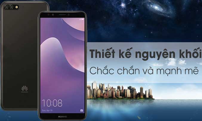 Äiá»n thoáº¡i Huawei Y7 Pro Äen 2018 thiáº¿t káº¿ tráº» trung