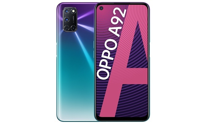 Điện thoại OPPO A92 Tím - Màn hình chấm O