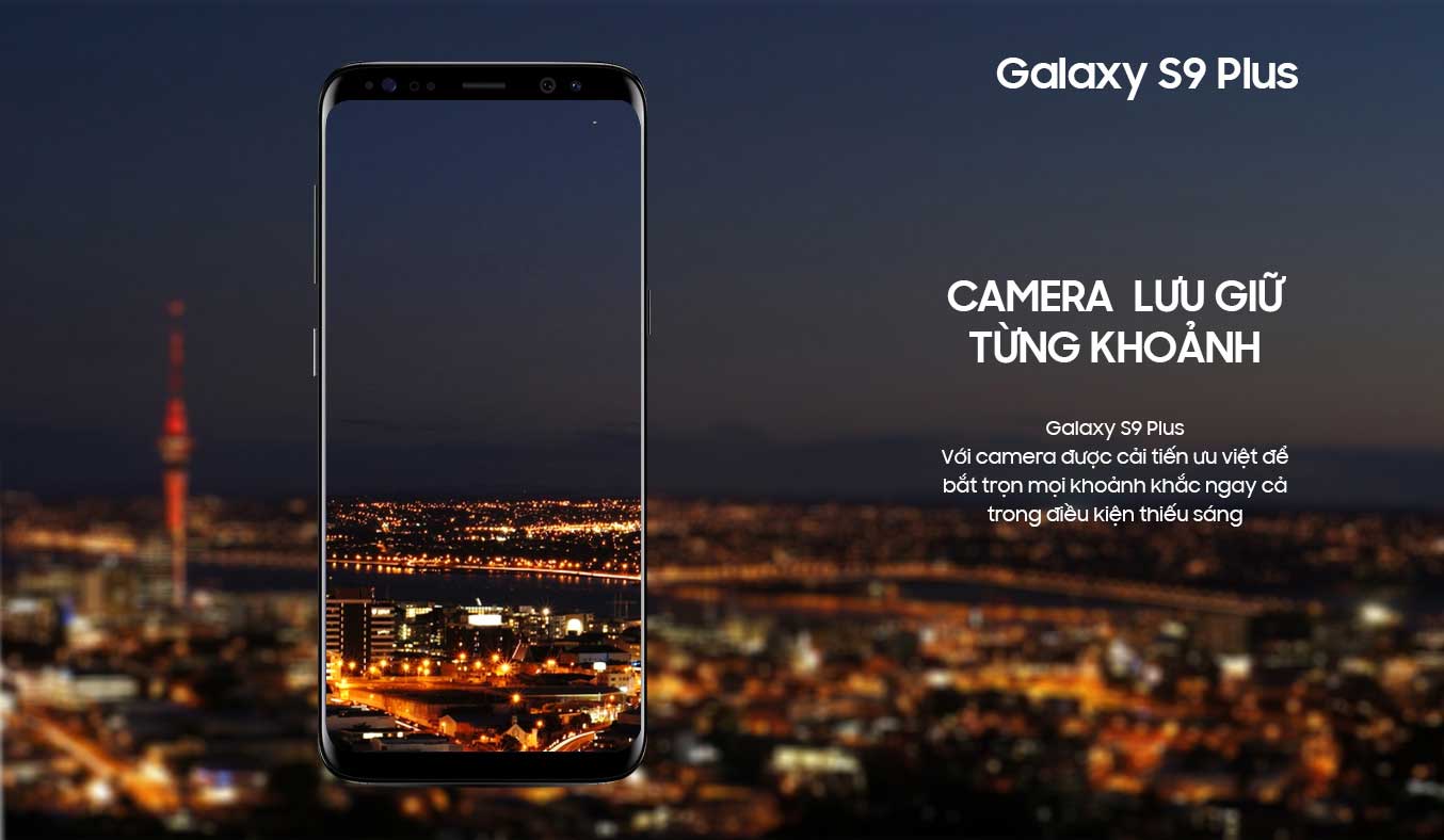 Samsung Galaxy S9 đen camera chụp ảnh siêu nét