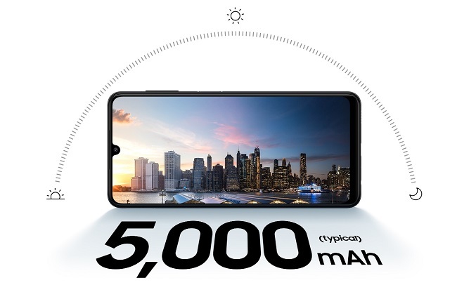 Điện thoại Samsung Galaxy A22 6GB / 128GB màu tím - Dung lượng pin 5000mAh