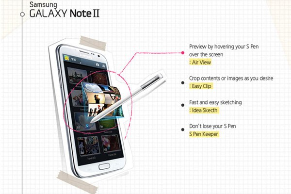 Galaxy Note 2 với bút S-Pen tích hợp hàng loạt tính năng mới