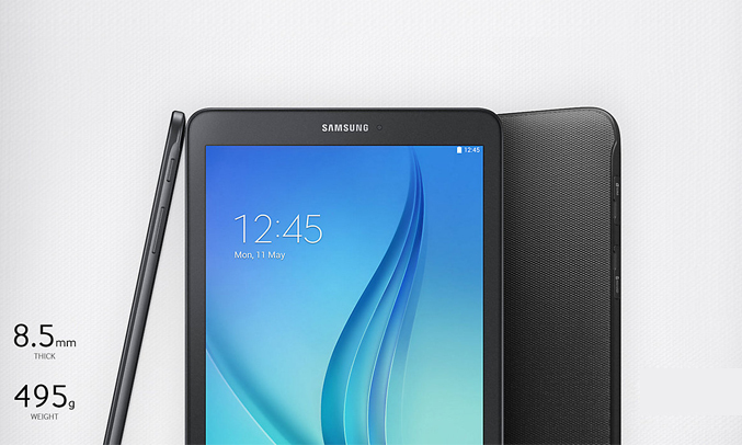 Máy tính bảng Samsung Galaxy Tab E với thiết kế thời trang
