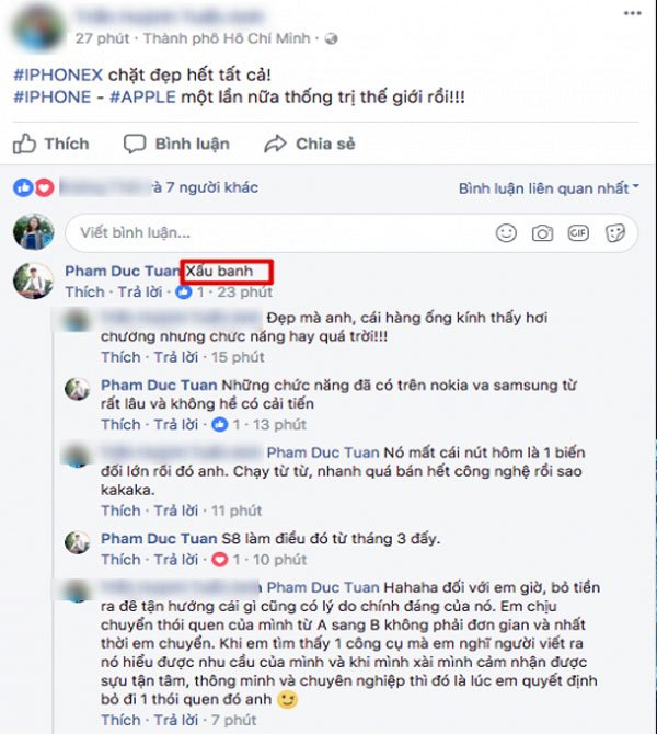 Đức Tuấn bình luận về iPhone X