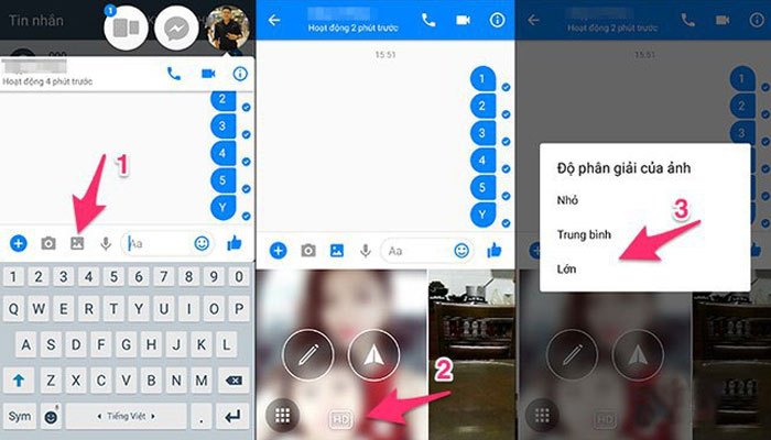 Cách gửi ảnh với độ phân giải cao nhất qua Messenger