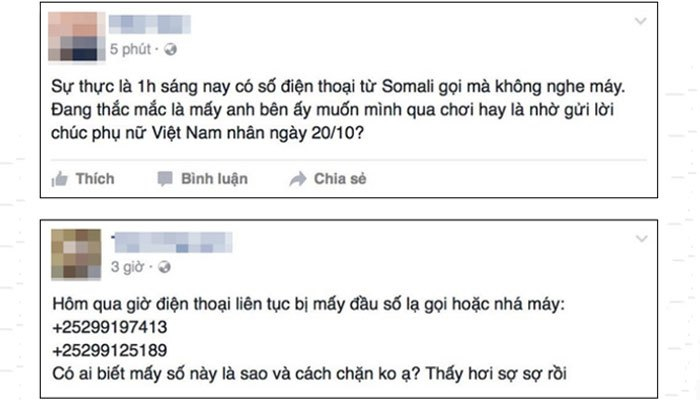 Cảnh báo về những cuộc gọi quốc tế lừa đảo