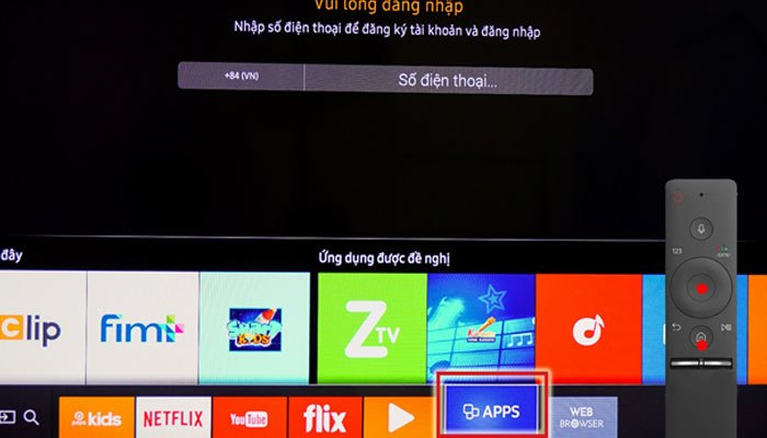Chọn thư mục App để mở kho ứng dụng