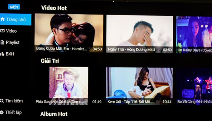 Giao diện nhaccuatui