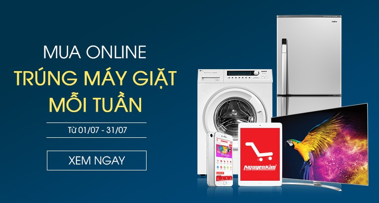 Chương trình Mua Online trúng máy giặt mỗi tuần