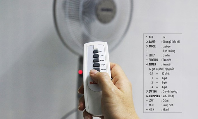 Quạt đứng Senko DR1608 xanh ngọc điều khiển từ xa