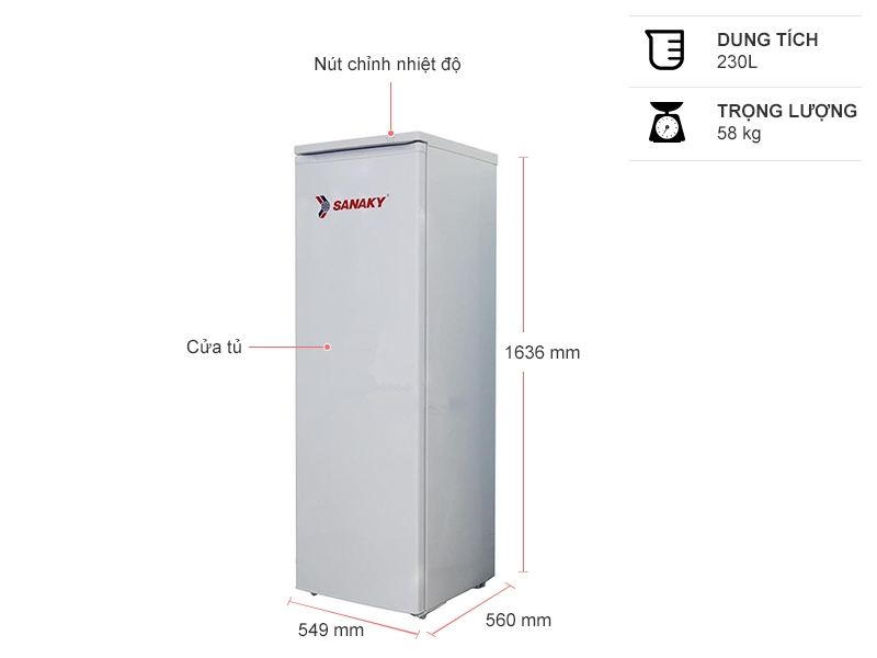 Tủ đông Sanaky 230 lít VH-230HY