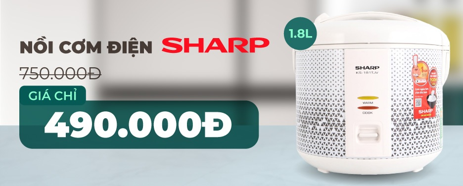 NỒI CƠM ĐIỆN SHARP 1,8L