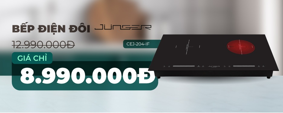 BẾP ĐIỆN ĐÔI JUNGER  CEJ-204-IF