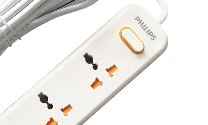 Ổ cắm điện Philips SPN1248WB/74-3M được làm từ chất liệu nhựa nhẹ