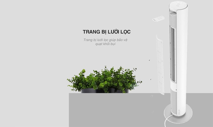 Quạt tháp Peter được trang bị màn lưới lọc bảo vệ khỏi bụi bẩn và côn trùng giúp máy luôn hoạt động tốt