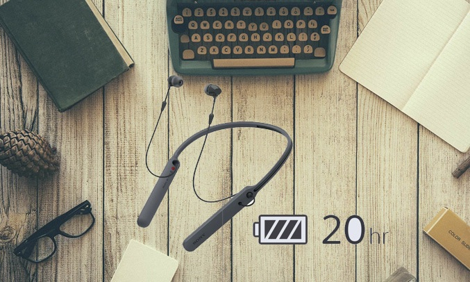 Tai nghe Sony WI-C400 màu đen thời lượng pin cả ngày
