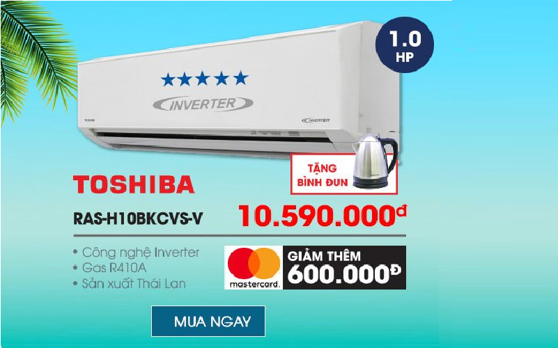 Máy lạnh Toshiba trợ giá ưu đãi